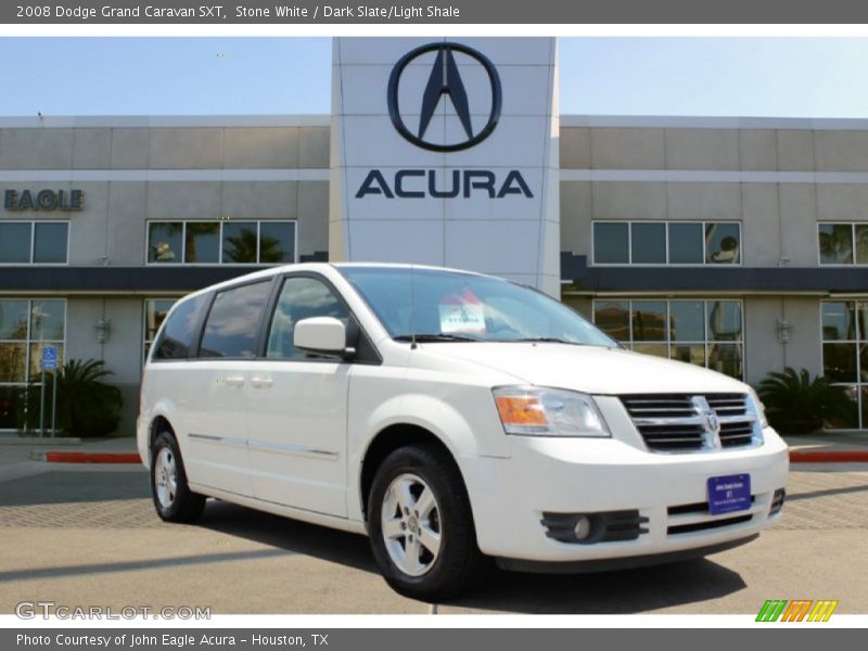 Stone White / Dark Slate/Light Shale 2008 Dodge Grand Caravan SXT