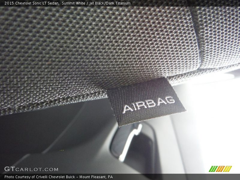Summit White / Jet Black/Dark Titanium 2015 Chevrolet Sonic LT Sedan