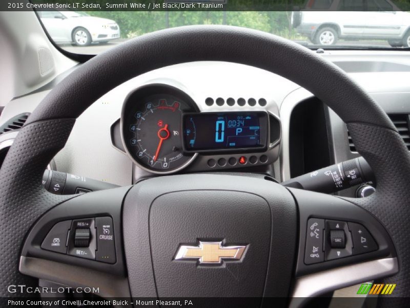 Summit White / Jet Black/Dark Titanium 2015 Chevrolet Sonic LT Sedan
