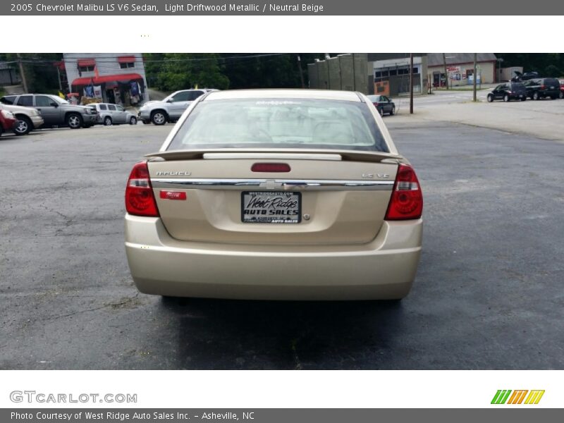 Light Driftwood Metallic / Neutral Beige 2005 Chevrolet Malibu LS V6 Sedan