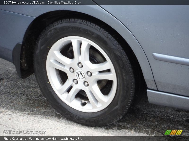 Cool Blue Metallic / Gray 2007 Honda Accord SE Sedan