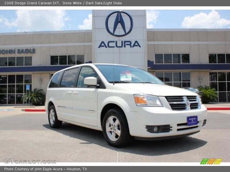 Stone White / Dark Slate/Light Shale 2008 Dodge Grand Caravan SXT
