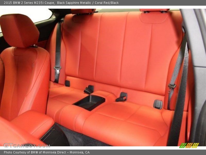 Black Sapphire Metallic / Coral Red/Black 2015 BMW 2 Series M235i Coupe