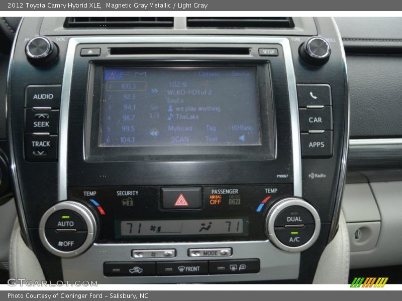 Magnetic Gray Metallic / Light Gray 2012 Toyota Camry Hybrid XLE