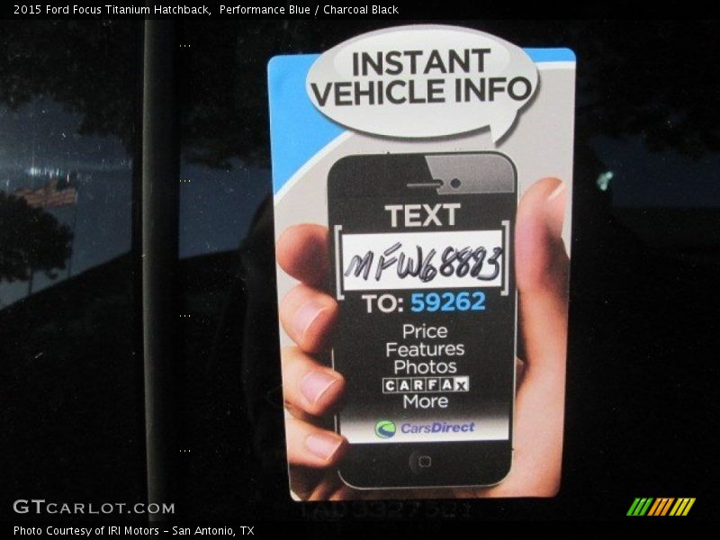 Performance Blue / Charcoal Black 2015 Ford Focus Titanium Hatchback