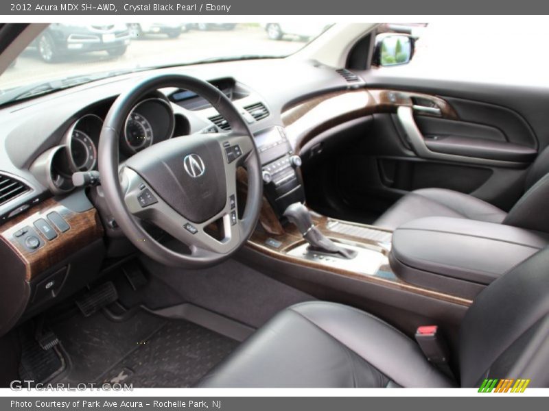 Crystal Black Pearl / Ebony 2012 Acura MDX SH-AWD