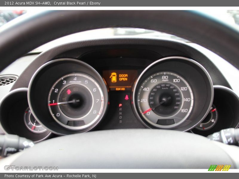 Crystal Black Pearl / Ebony 2012 Acura MDX SH-AWD