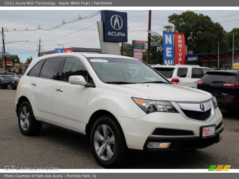 Aspen White Pearl / Parchment 2011 Acura MDX Technology