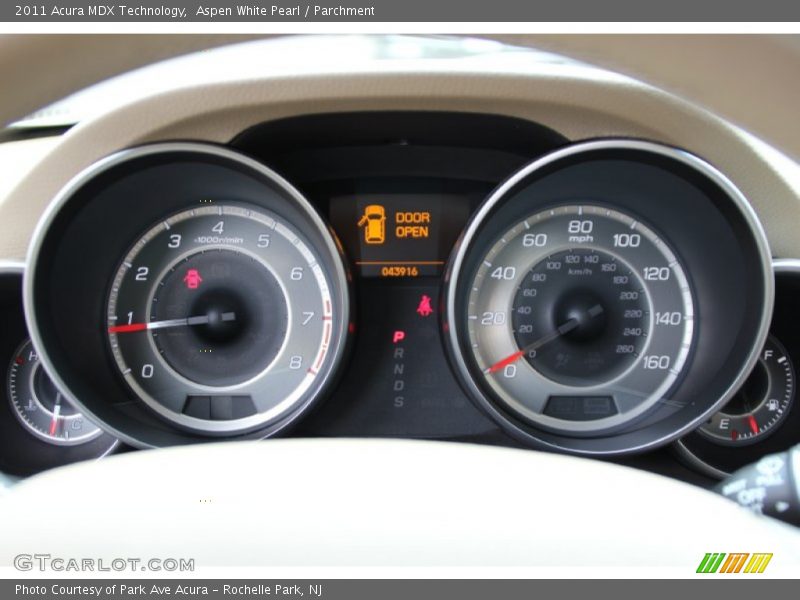 Aspen White Pearl / Parchment 2011 Acura MDX Technology