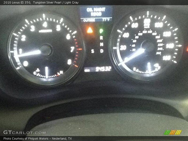 Tungsten Silver Pearl / Light Gray 2010 Lexus ES 350
