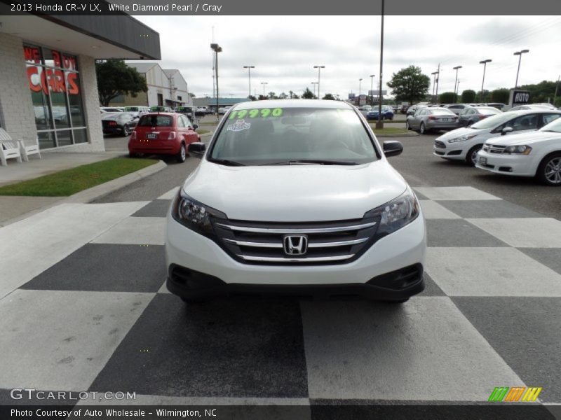 White Diamond Pearl / Gray 2013 Honda CR-V LX