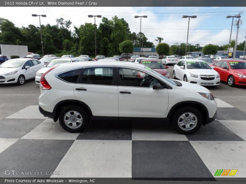 White Diamond Pearl / Gray 2013 Honda CR-V LX
