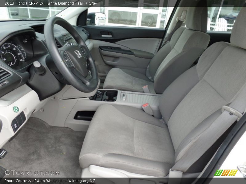 White Diamond Pearl / Gray 2013 Honda CR-V LX