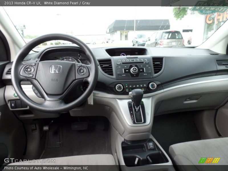 White Diamond Pearl / Gray 2013 Honda CR-V LX