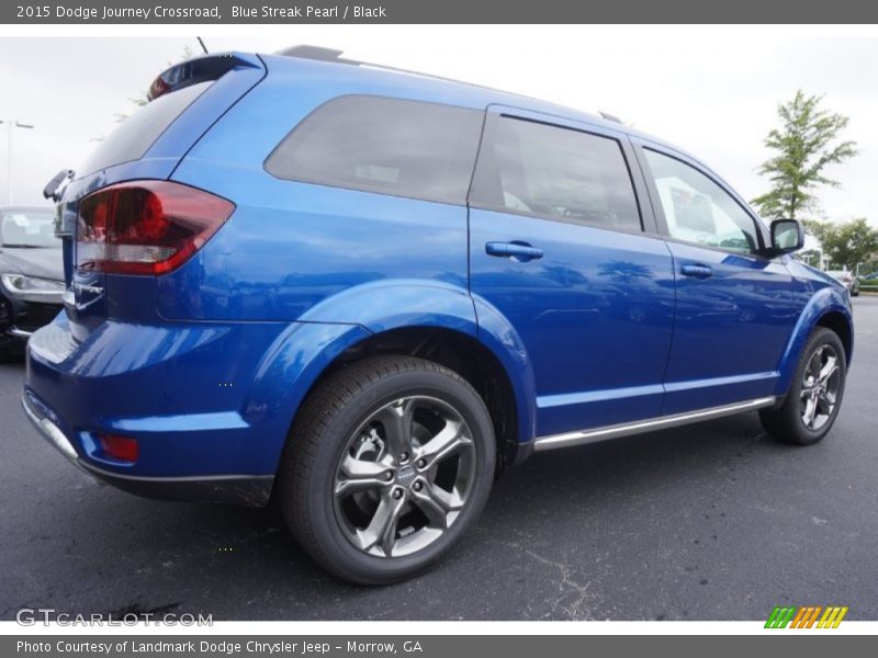 Blue Streak Pearl / Black 2015 Dodge Journey Crossroad