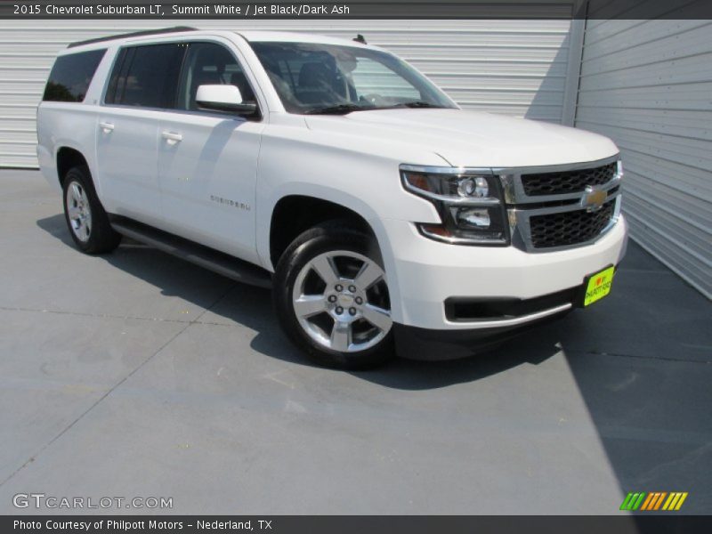 Summit White / Jet Black/Dark Ash 2015 Chevrolet Suburban LT