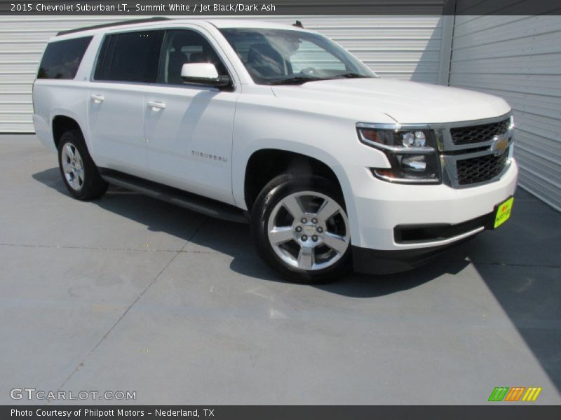 Summit White / Jet Black/Dark Ash 2015 Chevrolet Suburban LT