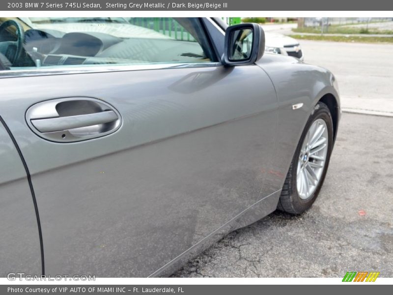 Sterling Grey Metallic / Dark Beige/Beige III 2003 BMW 7 Series 745Li Sedan