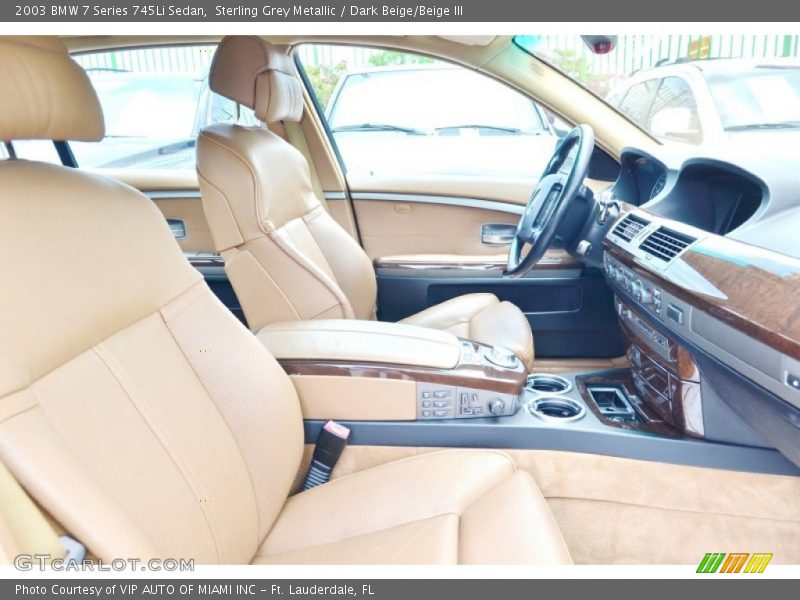 Sterling Grey Metallic / Dark Beige/Beige III 2003 BMW 7 Series 745Li Sedan