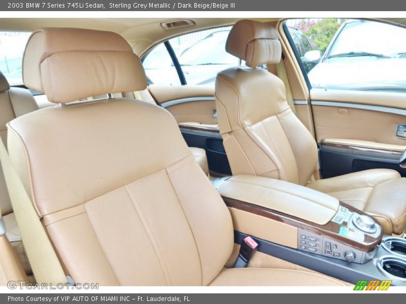 Sterling Grey Metallic / Dark Beige/Beige III 2003 BMW 7 Series 745Li Sedan