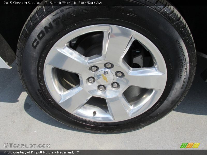 Summit White / Jet Black/Dark Ash 2015 Chevrolet Suburban LT