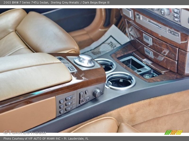 Sterling Grey Metallic / Dark Beige/Beige III 2003 BMW 7 Series 745Li Sedan