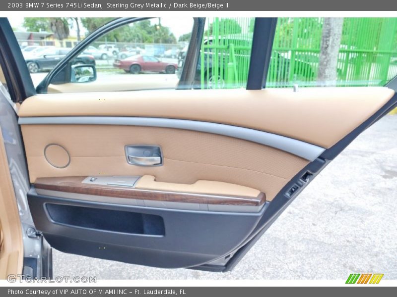 Sterling Grey Metallic / Dark Beige/Beige III 2003 BMW 7 Series 745Li Sedan