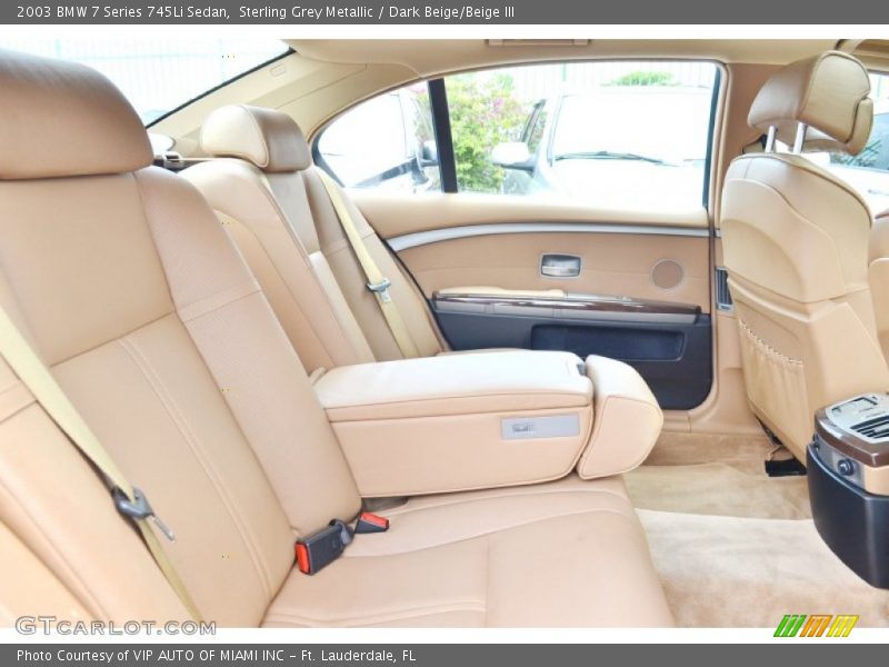Sterling Grey Metallic / Dark Beige/Beige III 2003 BMW 7 Series 745Li Sedan