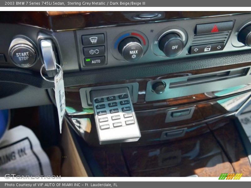 Sterling Grey Metallic / Dark Beige/Beige III 2003 BMW 7 Series 745Li Sedan
