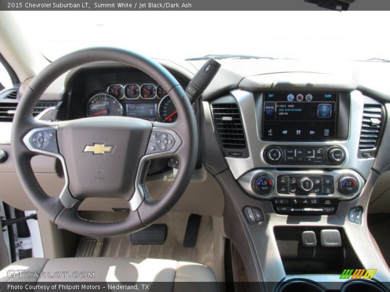 Summit White / Jet Black/Dark Ash 2015 Chevrolet Suburban LT