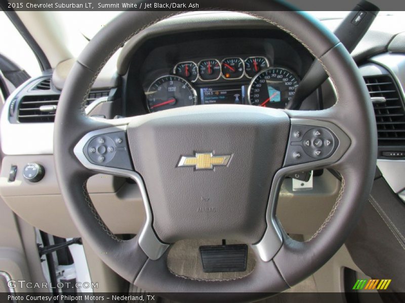 Summit White / Jet Black/Dark Ash 2015 Chevrolet Suburban LT