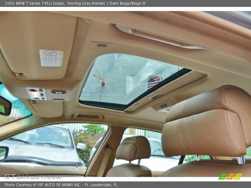 Sterling Grey Metallic / Dark Beige/Beige III 2003 BMW 7 Series 745Li Sedan