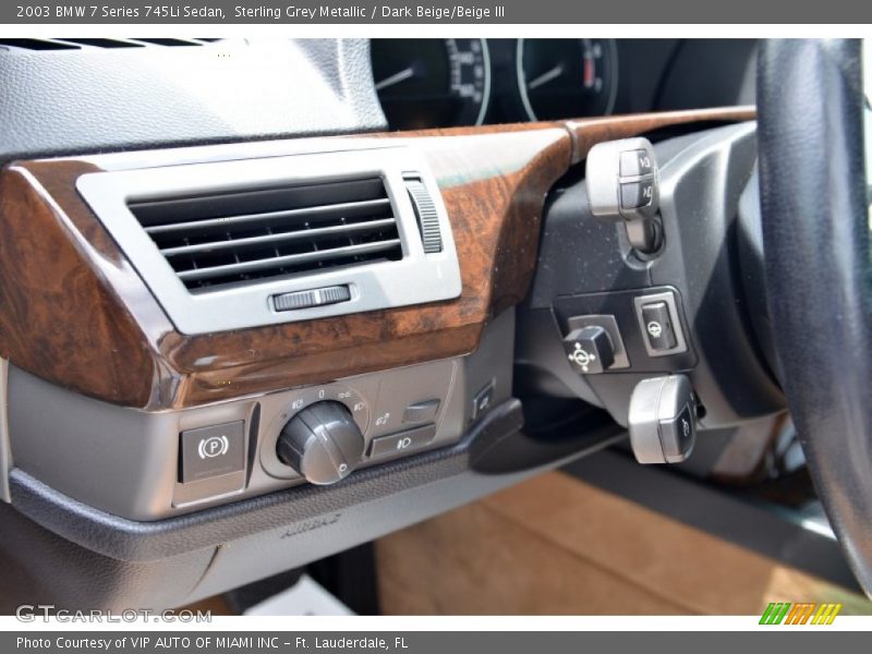 Sterling Grey Metallic / Dark Beige/Beige III 2003 BMW 7 Series 745Li Sedan