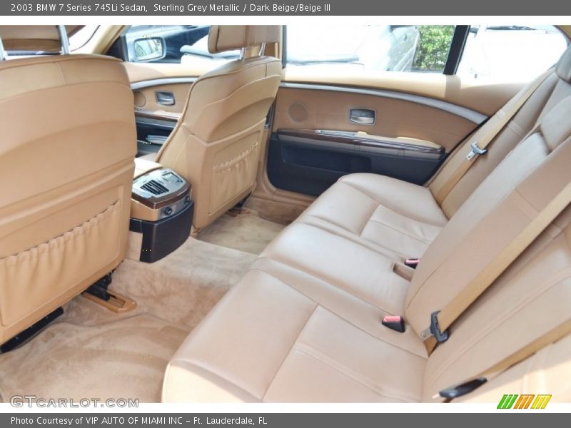 Sterling Grey Metallic / Dark Beige/Beige III 2003 BMW 7 Series 745Li Sedan
