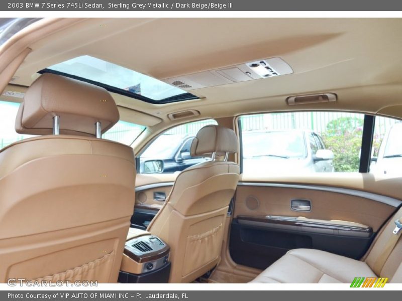 Sterling Grey Metallic / Dark Beige/Beige III 2003 BMW 7 Series 745Li Sedan