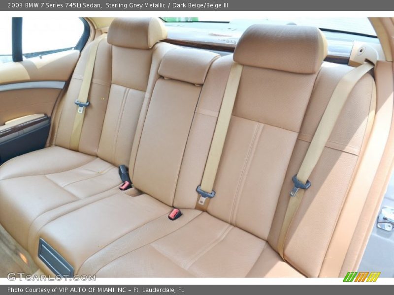 Sterling Grey Metallic / Dark Beige/Beige III 2003 BMW 7 Series 745Li Sedan