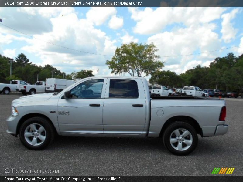 Bright Silver Metallic / Black/Diesel Gray 2014 Ram 1500 Express Crew Cab