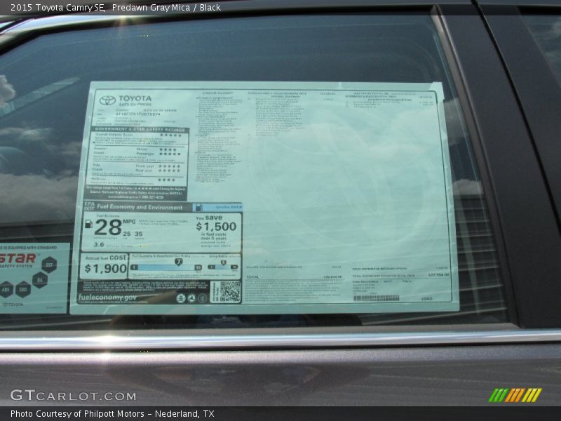 Predawn Gray Mica / Black 2015 Toyota Camry SE