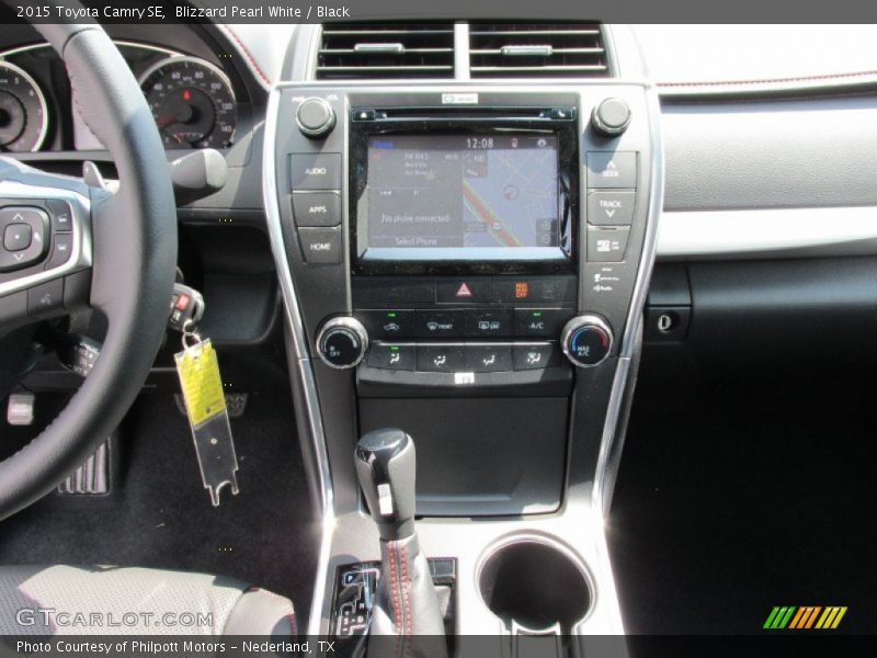 Blizzard Pearl White / Black 2015 Toyota Camry SE