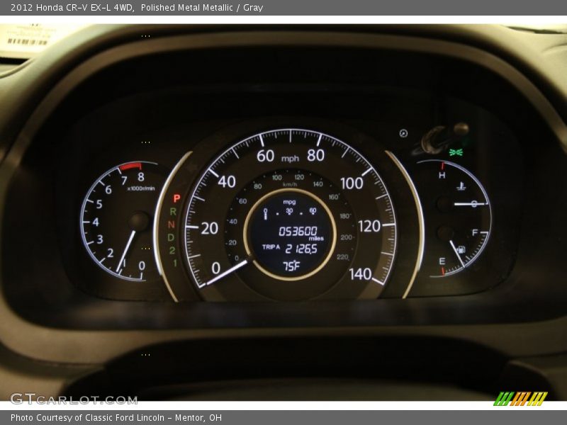Polished Metal Metallic / Gray 2012 Honda CR-V EX-L 4WD