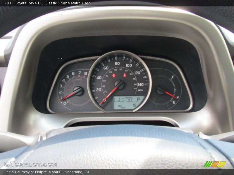Classic Silver Metallic / Ash 2015 Toyota RAV4 LE