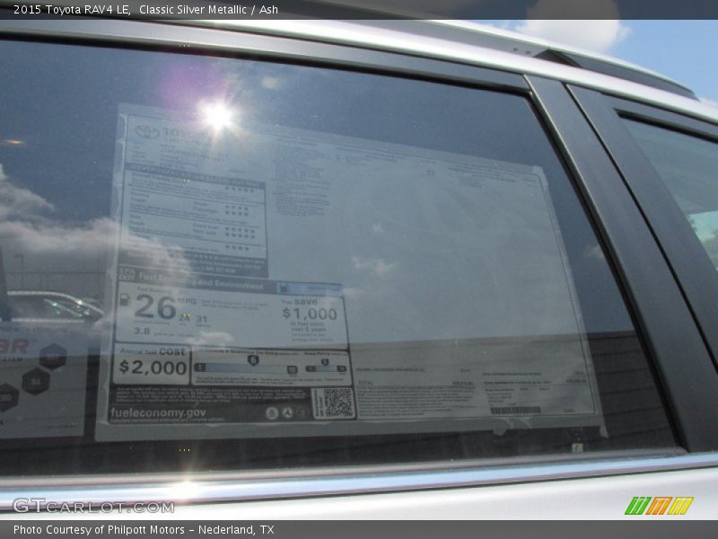 Classic Silver Metallic / Ash 2015 Toyota RAV4 LE