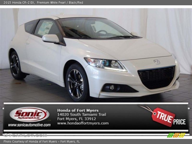 Premium White Pearl / Black/Red 2015 Honda CR-Z EX
