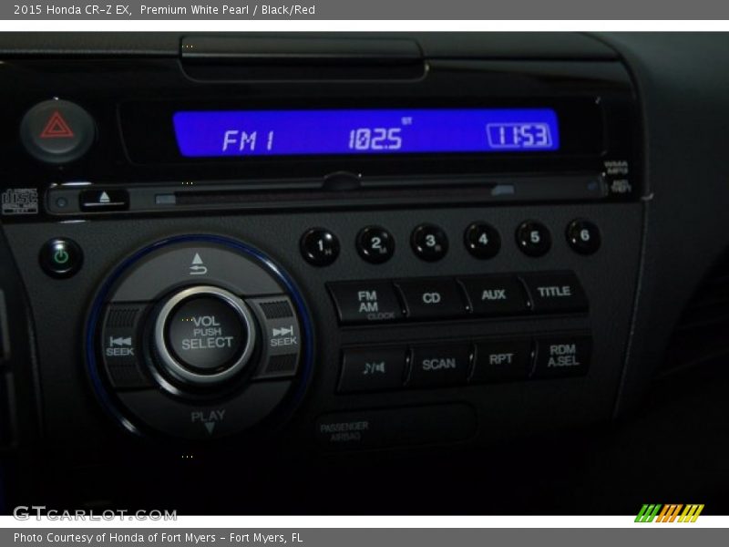 Premium White Pearl / Black/Red 2015 Honda CR-Z EX