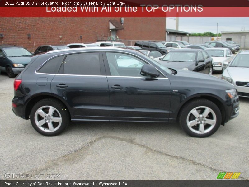 Moonlight Blue Metallic / Light Gray 2012 Audi Q5 3.2 FSI quattro