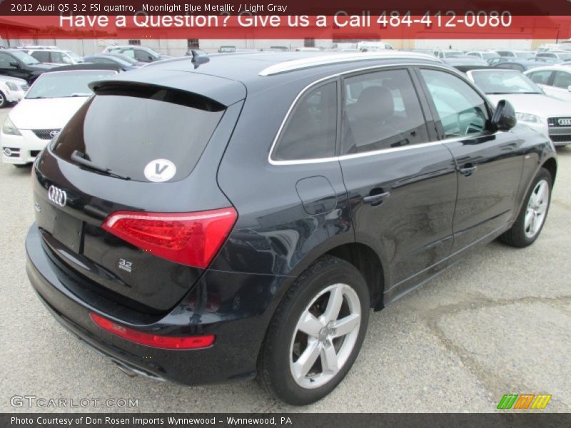 Moonlight Blue Metallic / Light Gray 2012 Audi Q5 3.2 FSI quattro