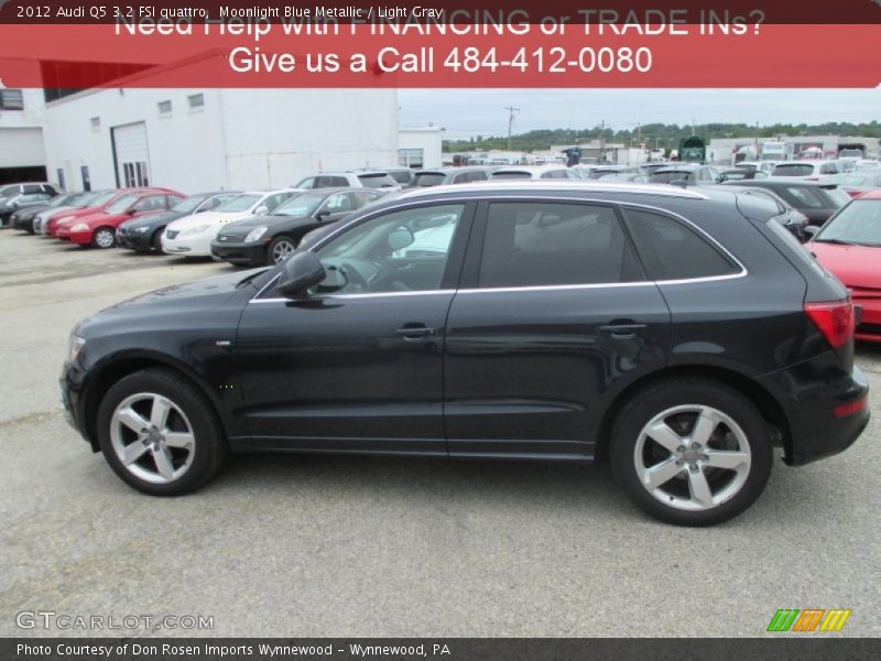 Moonlight Blue Metallic / Light Gray 2012 Audi Q5 3.2 FSI quattro