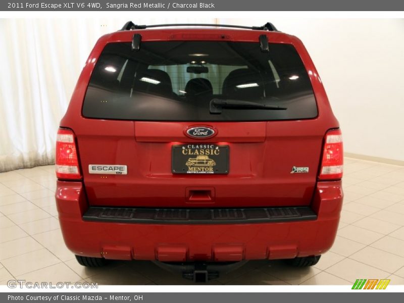 Sangria Red Metallic / Charcoal Black 2011 Ford Escape XLT V6 4WD