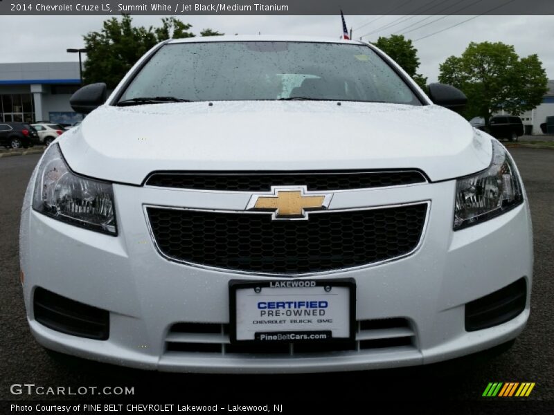 Summit White / Jet Black/Medium Titanium 2014 Chevrolet Cruze LS