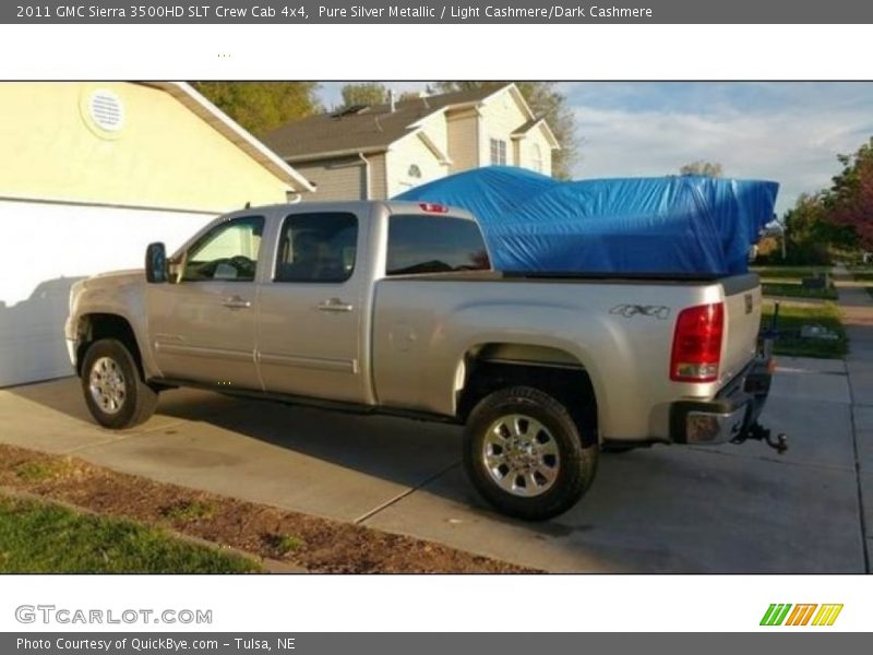 Pure Silver Metallic / Light Cashmere/Dark Cashmere 2011 GMC Sierra 3500HD SLT Crew Cab 4x4